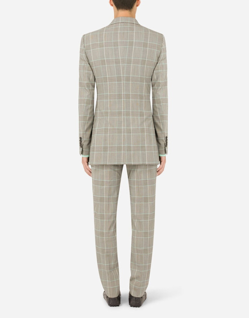 Dolce & Gabbana Three-piece glen plaid Beat-fit suit outlook