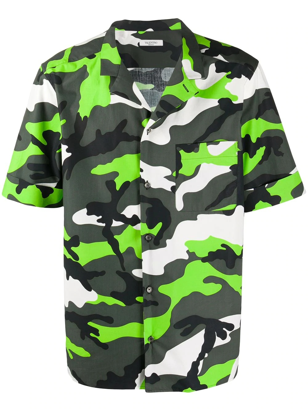 camouflage-print short-sleeve shirt - 1