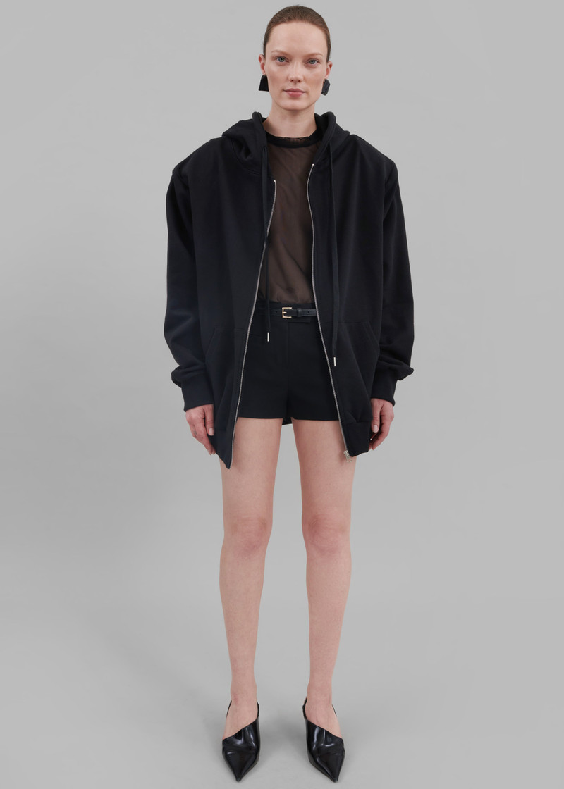 Nami Zip Up Hoodie - Black 4
