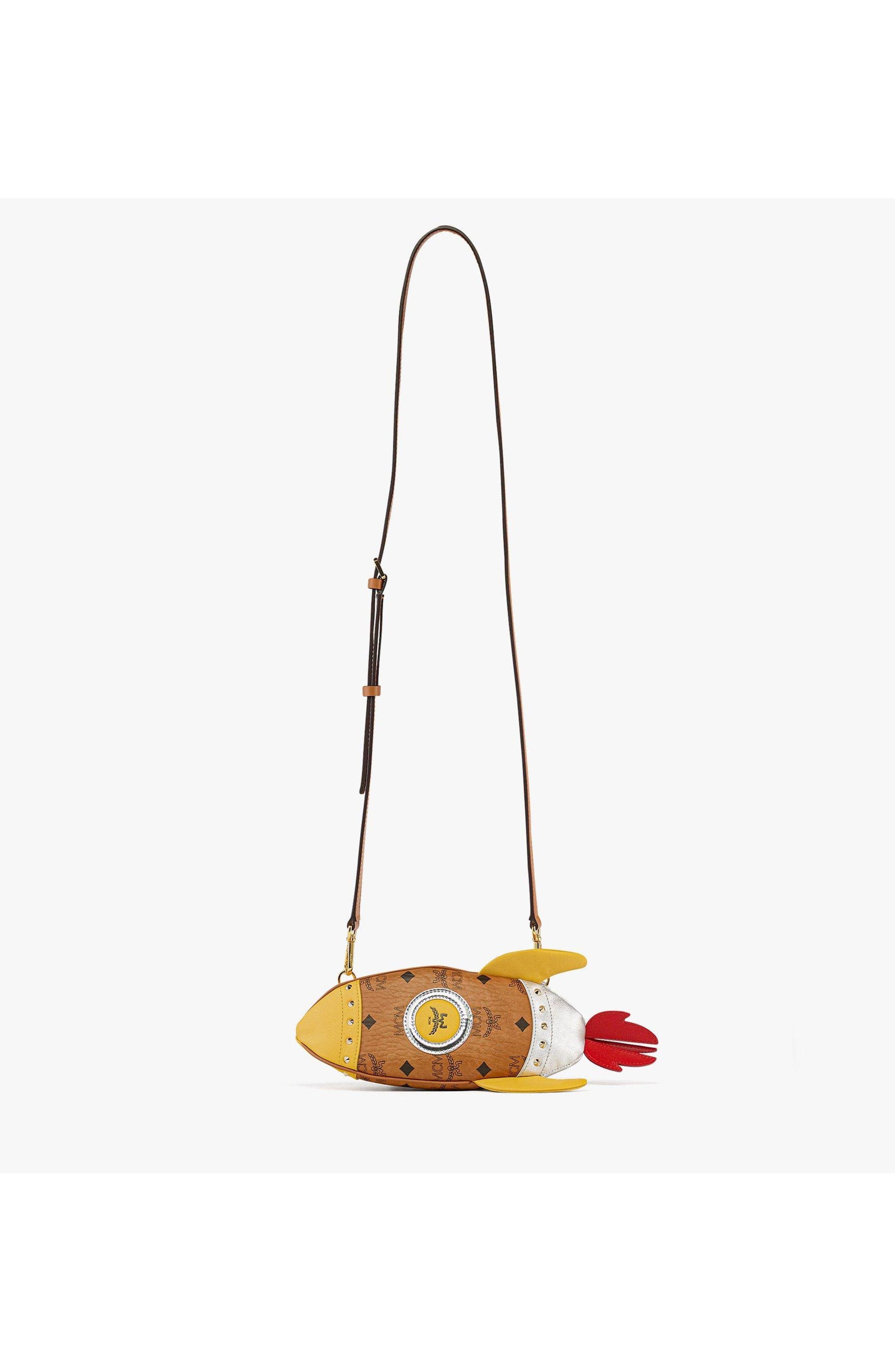 MCM Aren Rocket Crossbody in Visetos in Brown at Nordstrom - 4