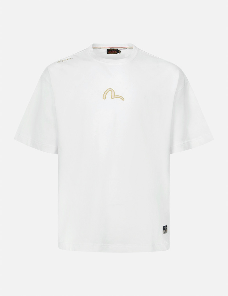 KOI AND SEAGULL BRUSHSTROKE DAICOCK DIGITAL PRINT LOOSE FIT T-SHIRT 1