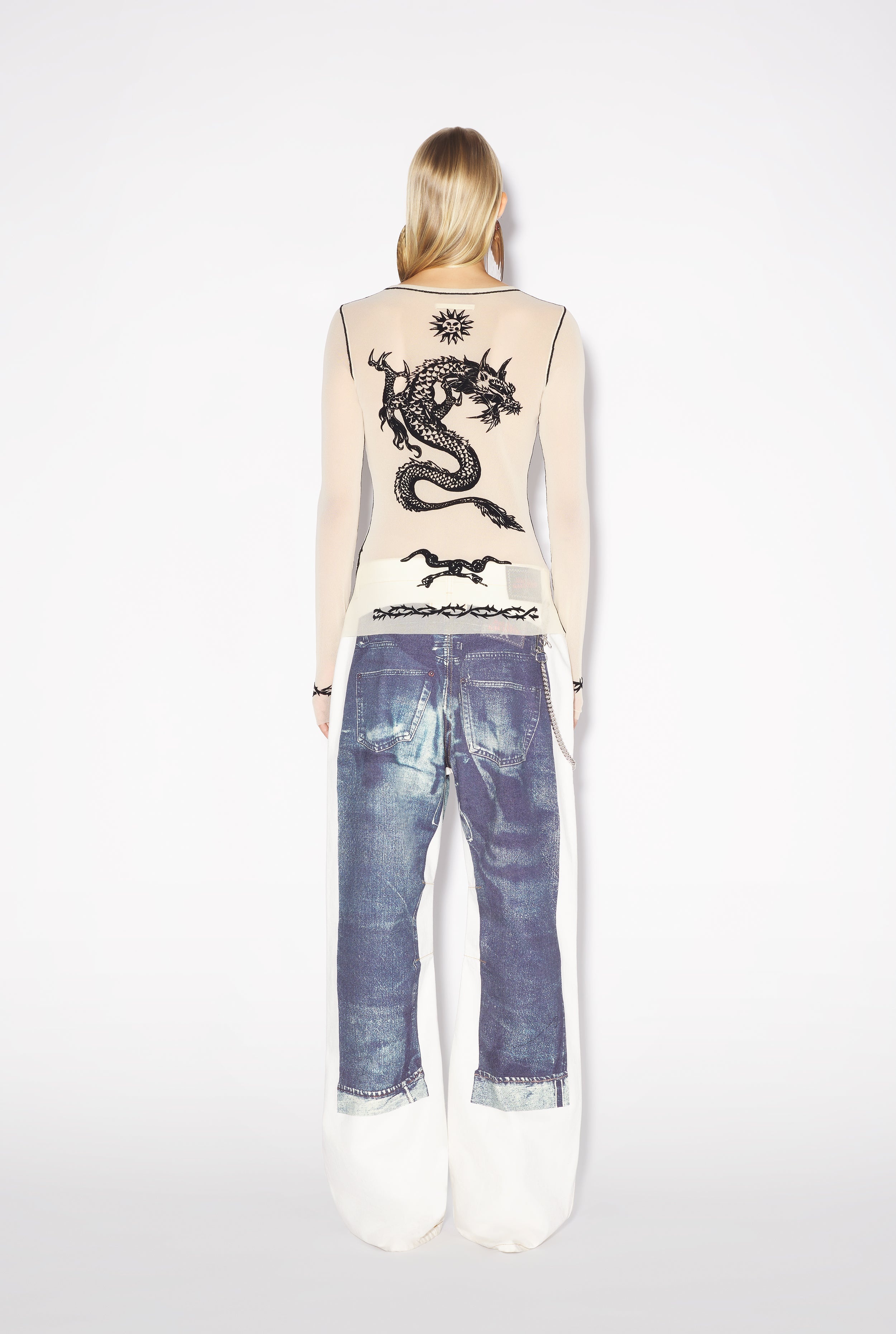 THE WHITE SAFE SEX TATTOO TOP - 7