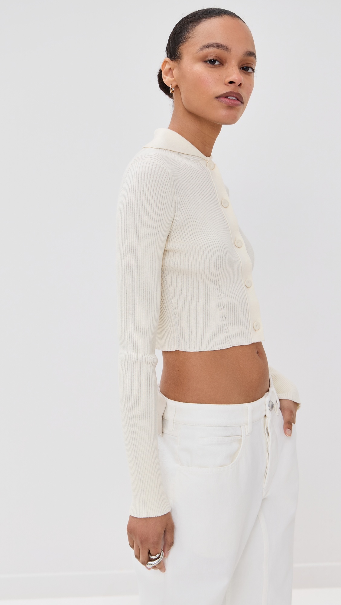 Cardigan With Polo Collar - 3