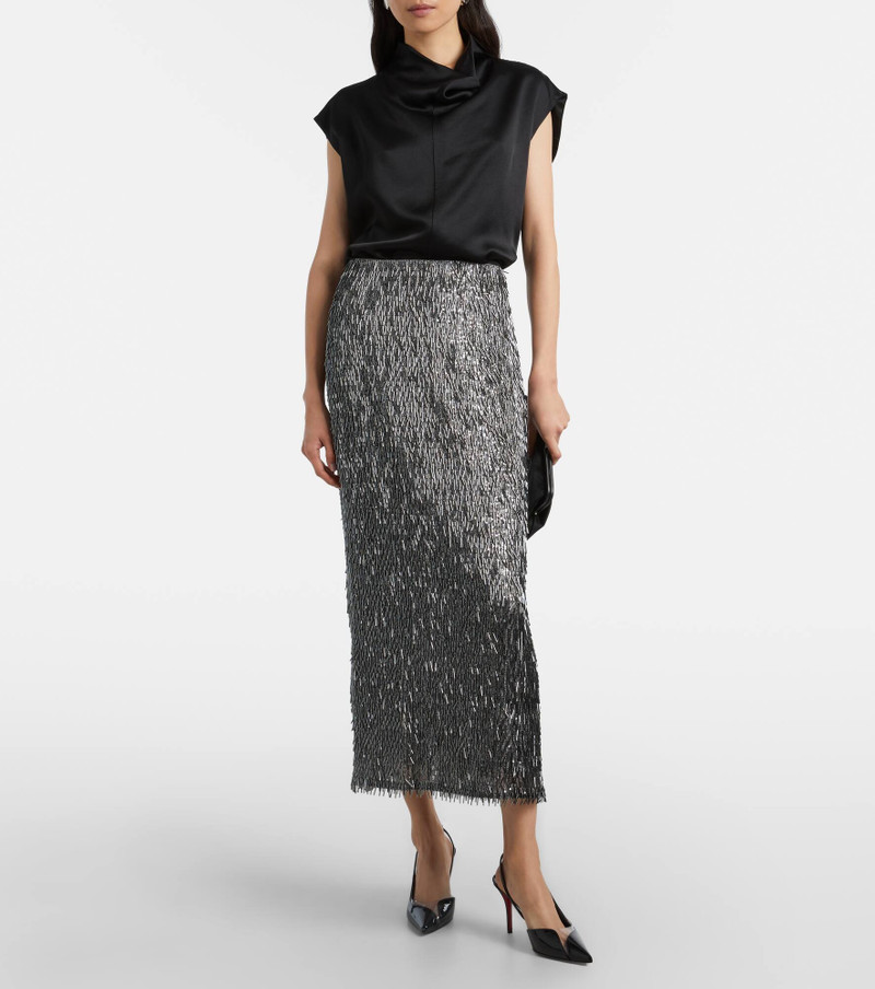 Erdem Sequined high-rise pencil skirt outlook