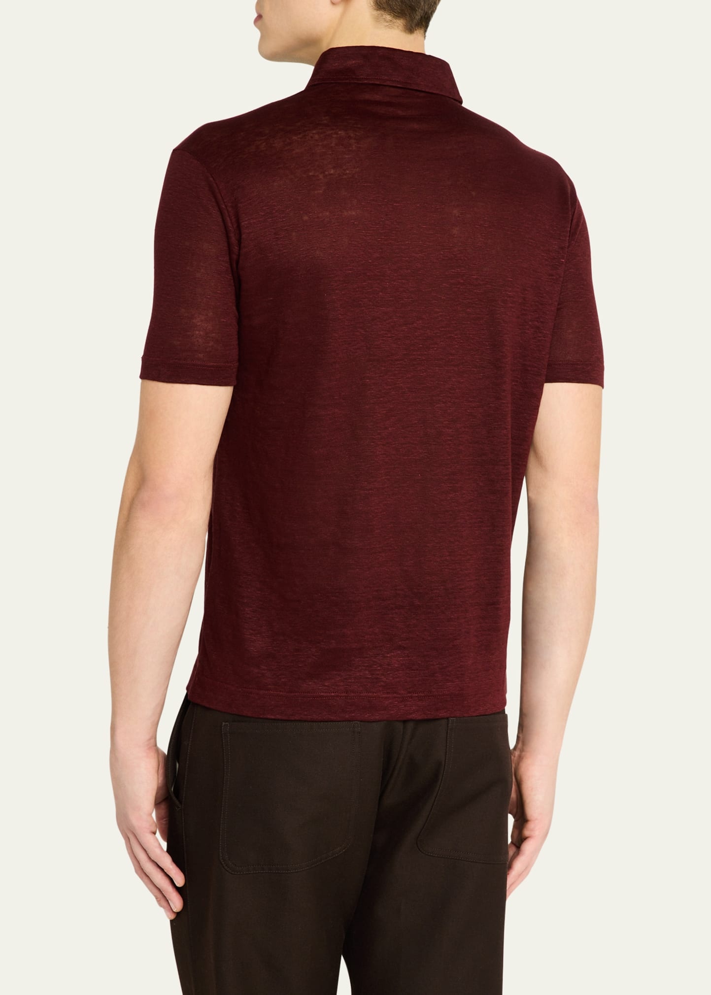 Men's Linen Jersey Dublon Polo Shirt - 3