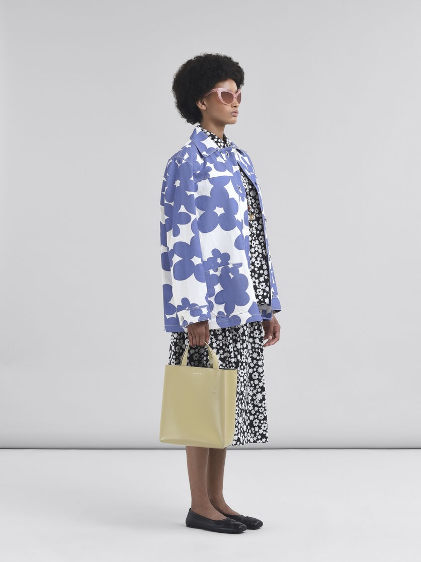 COTTON JACKET WITH WHITE AND LIGHT BLUE DILLIES PRINT - 6