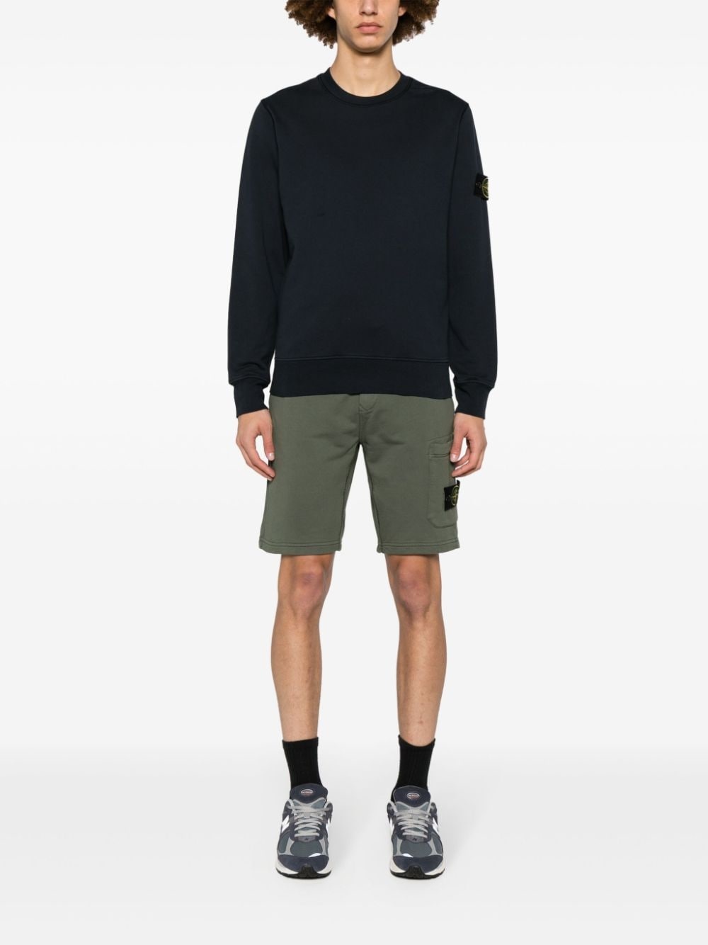 Compass-appliquÃ© cotton shorts - 2