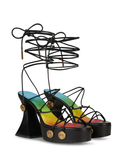 Etro tie-fastening platform sandals outlook