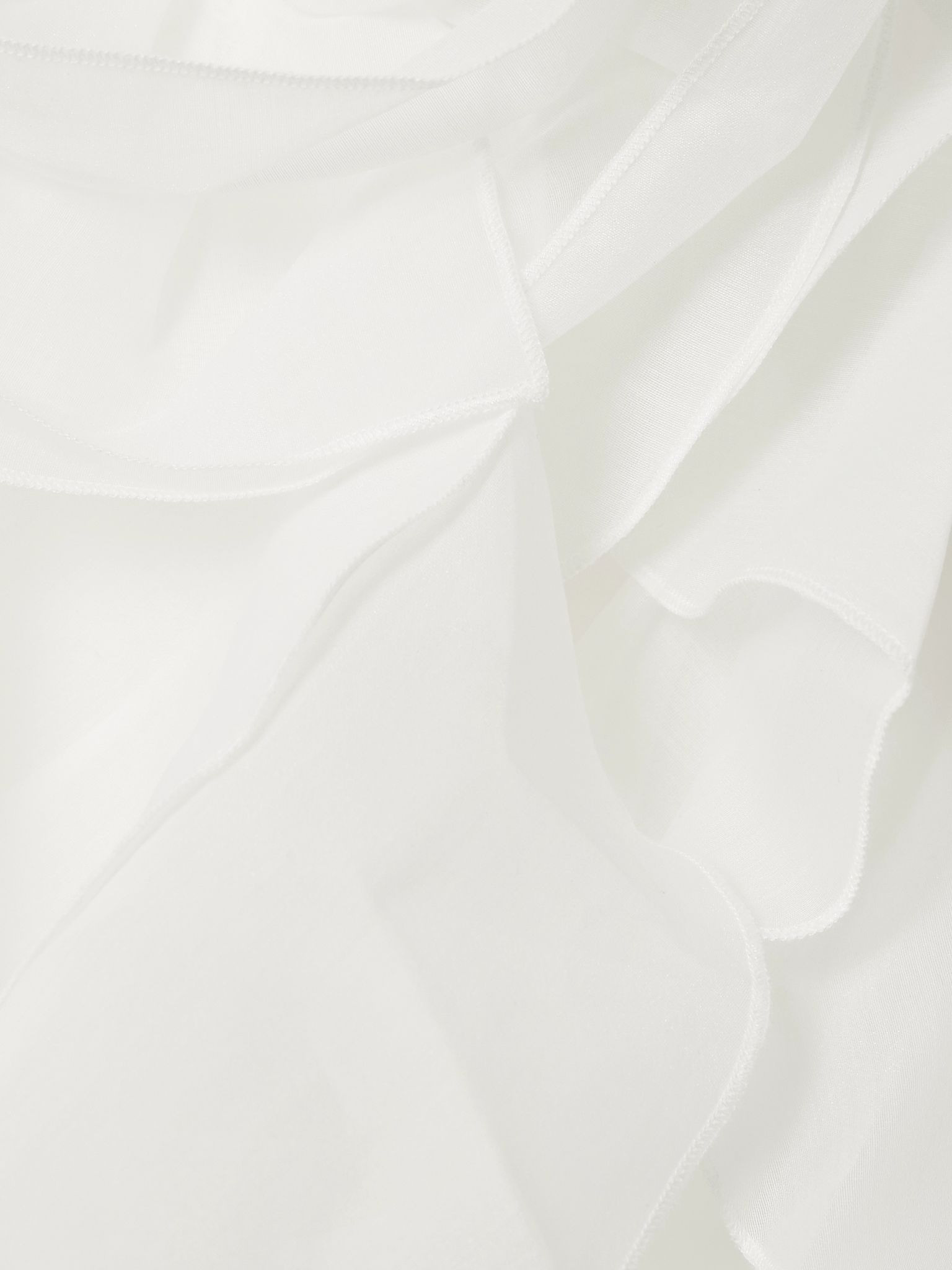Pandorea appliquéd ruffled layered chiffon mini dress Ivory - 4
