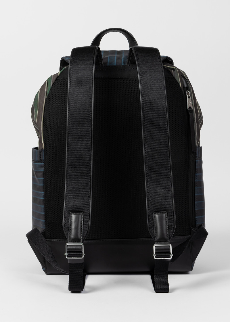 Multicolour Mixed Check and Stripe Backpack 5