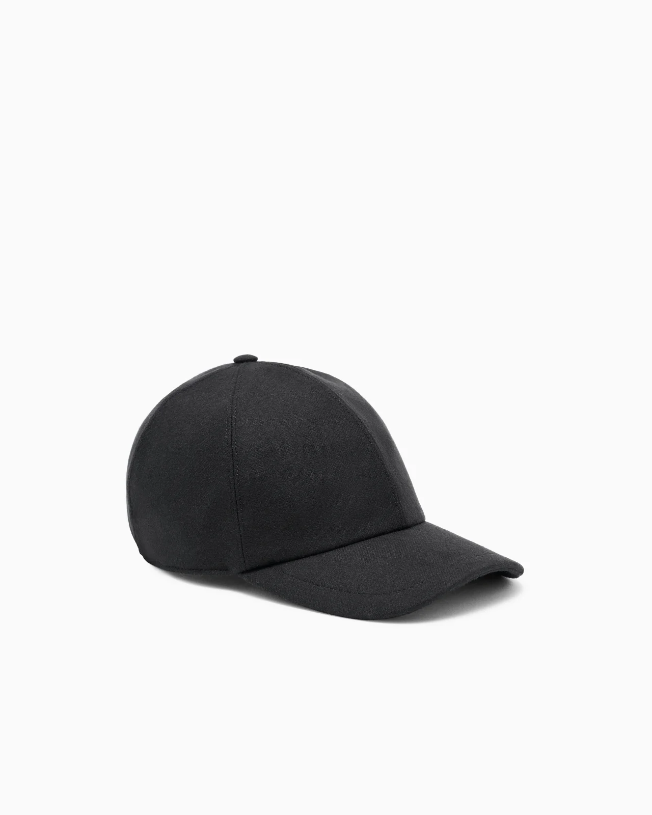 BASEBALL HAT IN WOOL AND CASHMERE WITH LEATHER DETAILS - 1