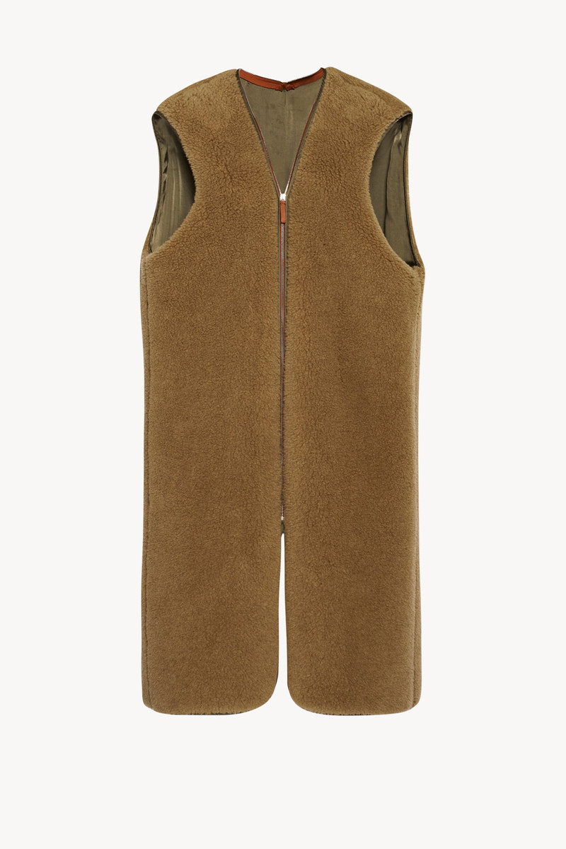Beyzita Vest in Camel Hair and Silk 1