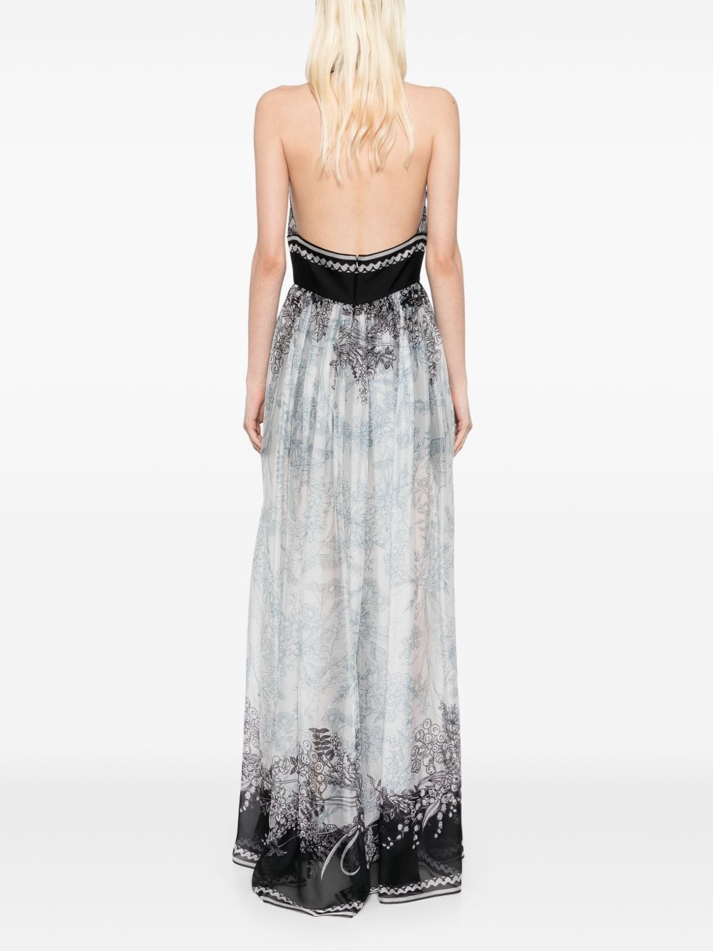 printed chiffon dress - 4