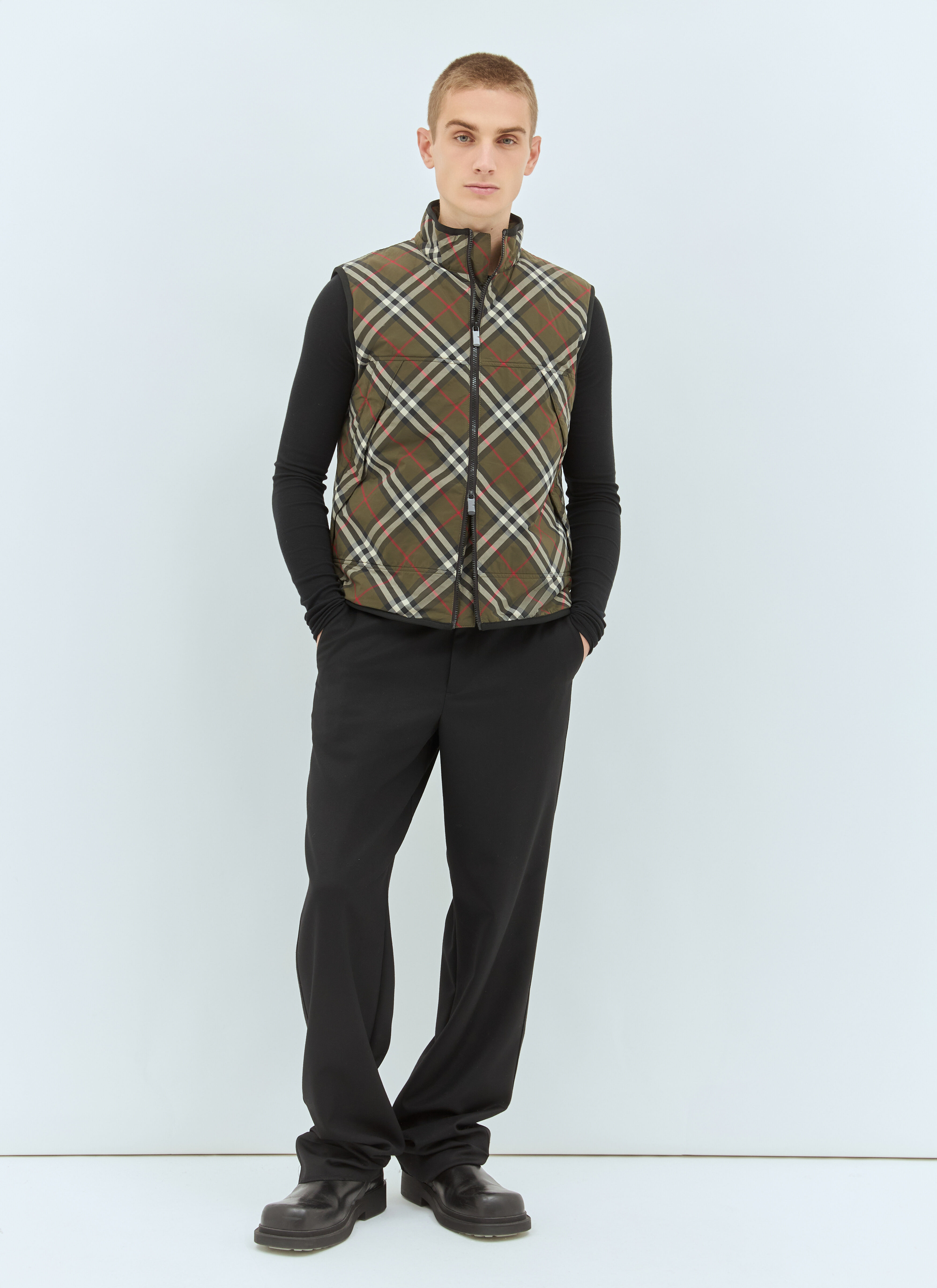 Check Padded Gilet - 2