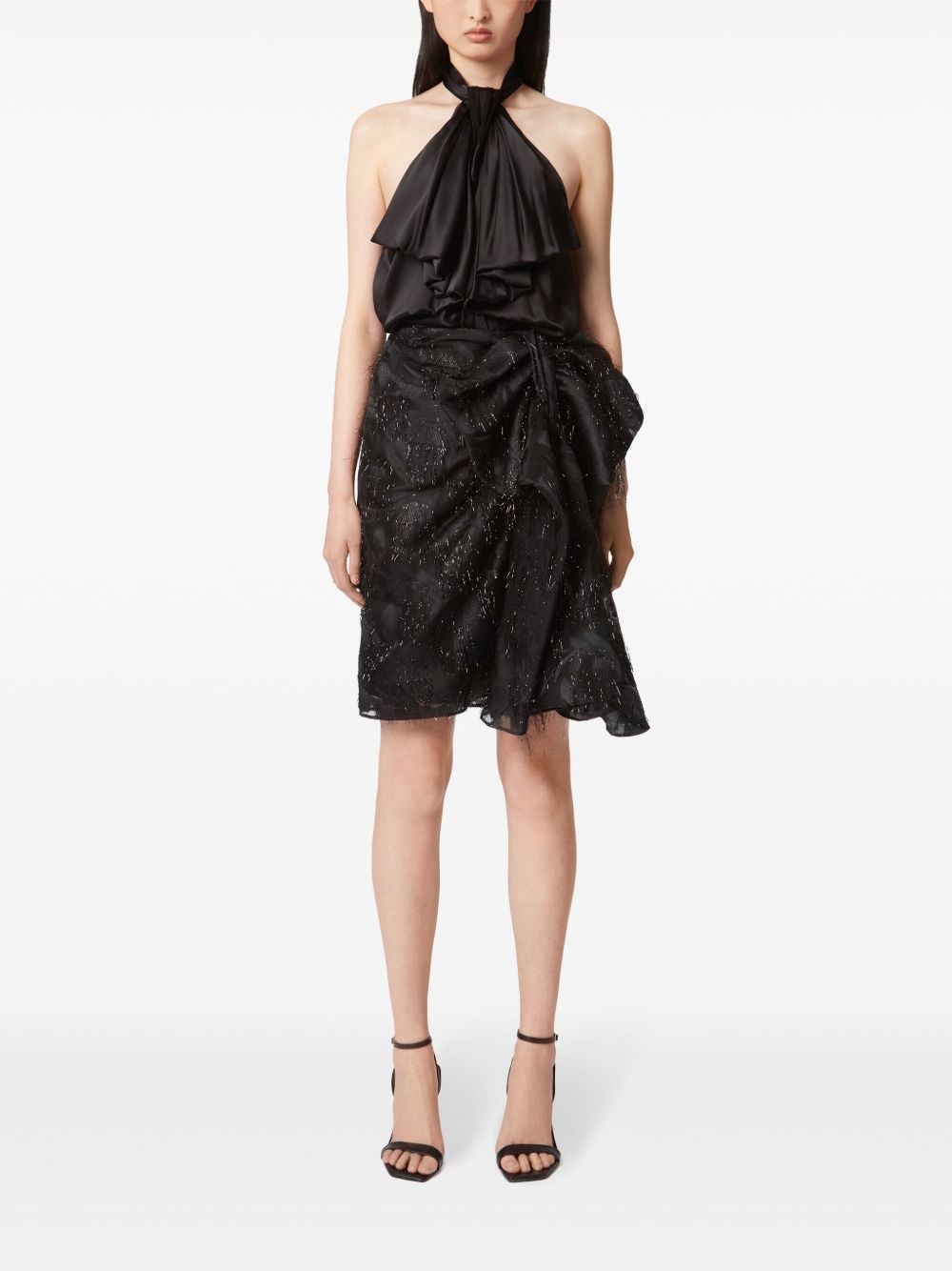 asymmetric bow skirt - 2