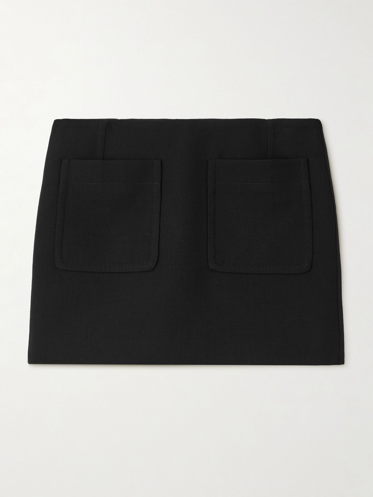 Cotton-blend mini skirt Black - 1
