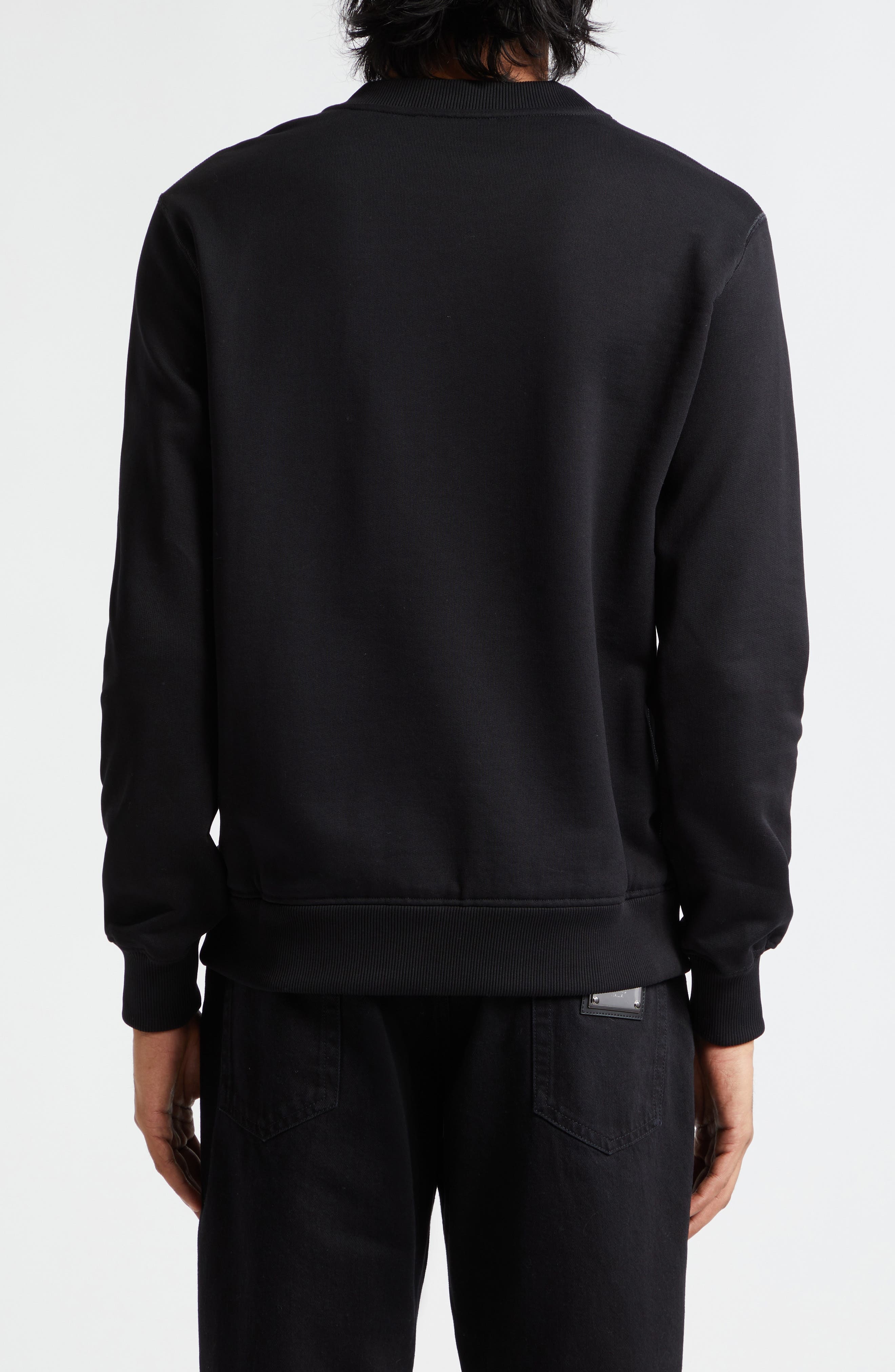 Embroidered Logo Cotton French Terry Graphic Sweatshirt - 2