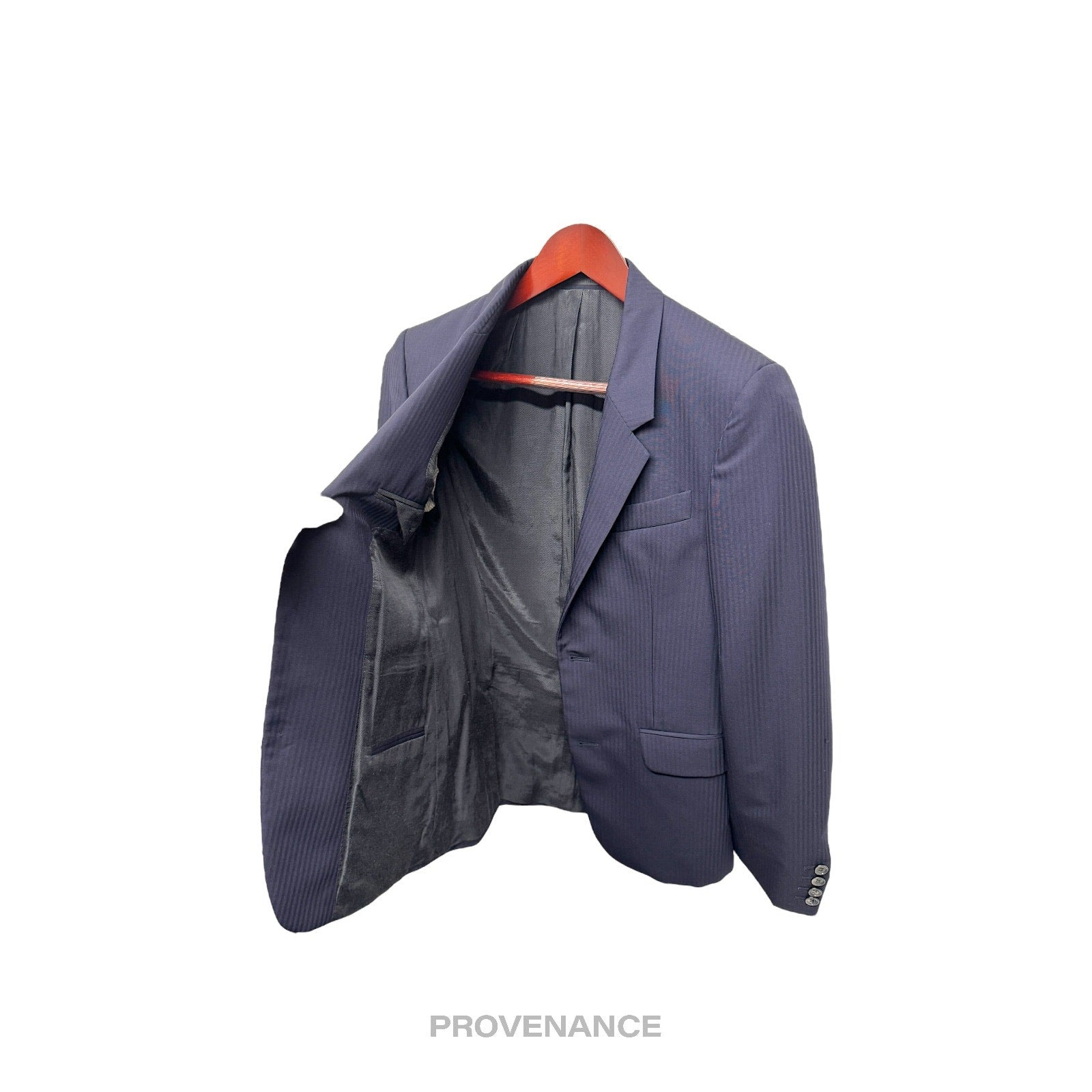 Alexander McQueen Jacket Coat Blazer - Striped Navy 36R - 3
