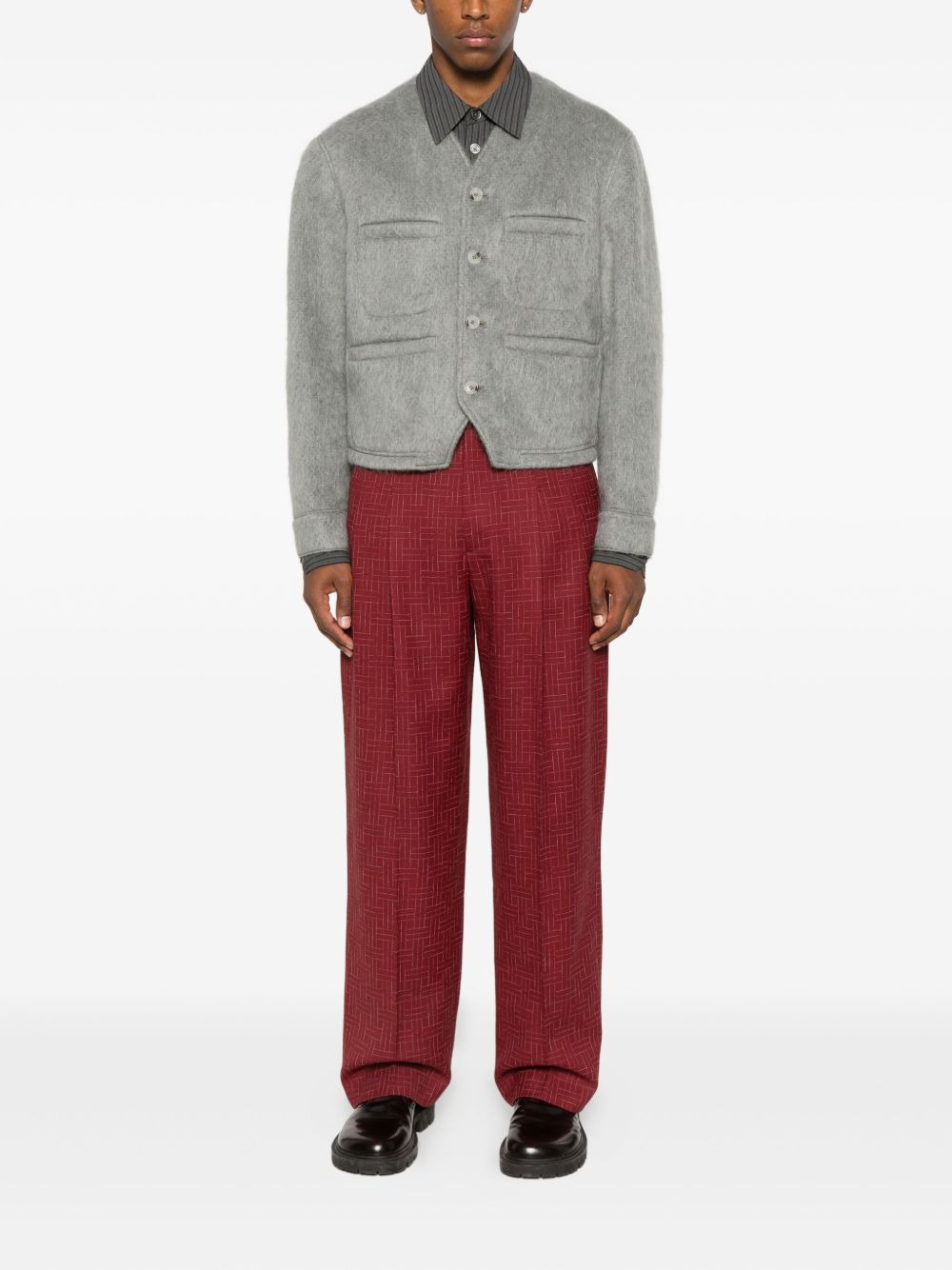 buttoned patch-pocket jacket - 2