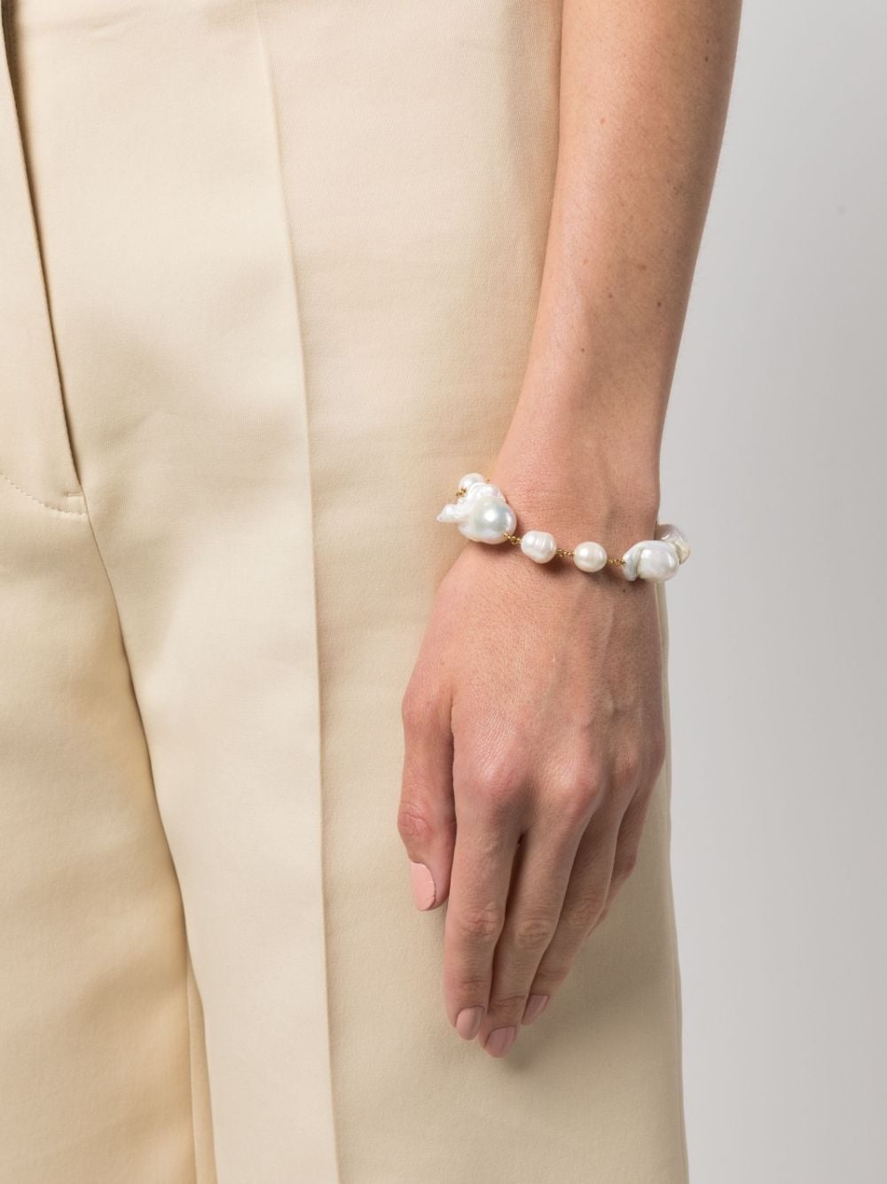 pearl-pendant chain bracelet - 2