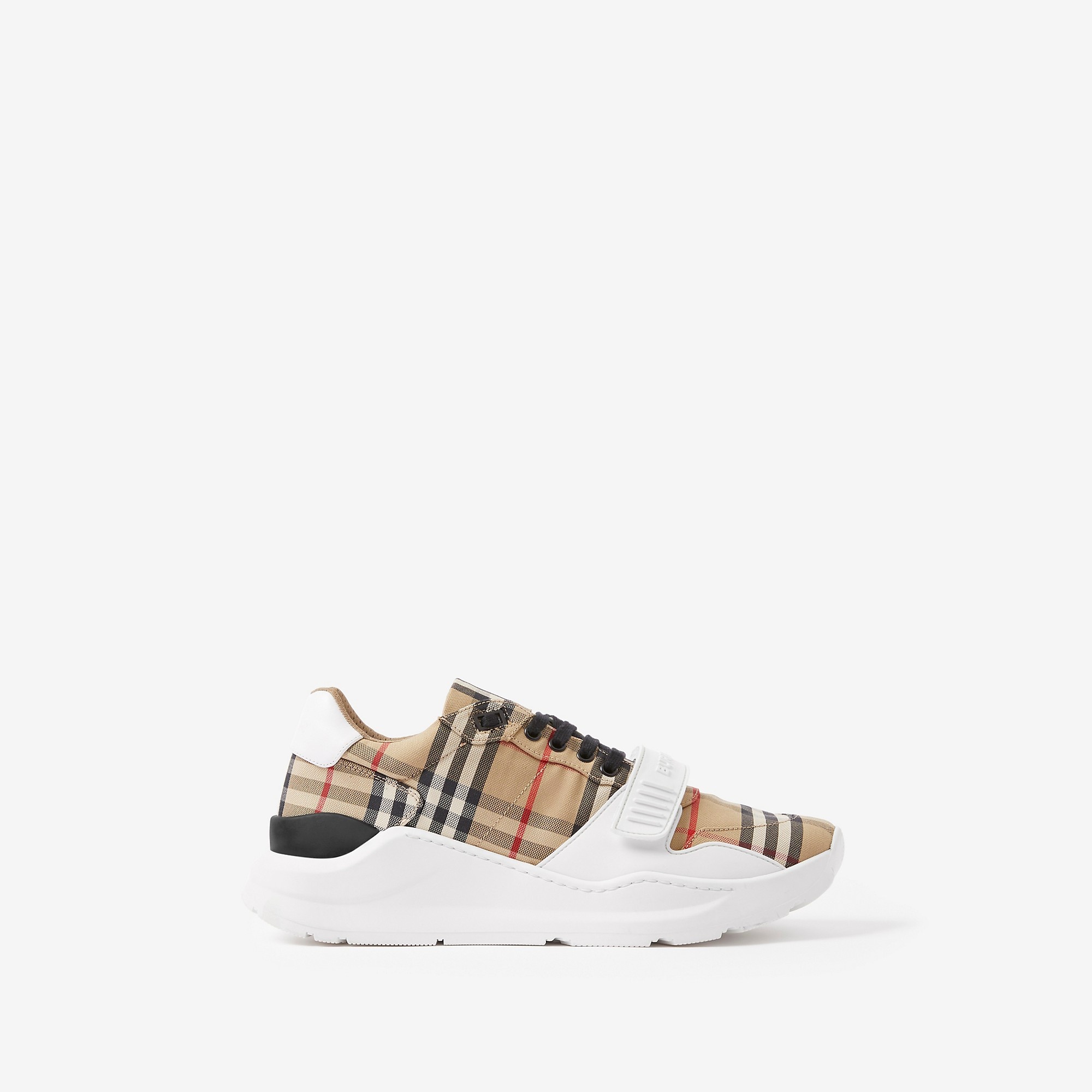 Vintage Check, Suede and Leather Sneakers - 1