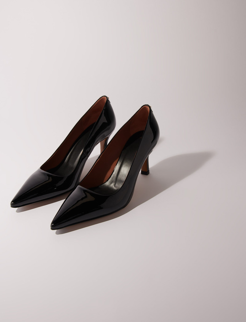 maje Leather pumps with pointed toes outlook