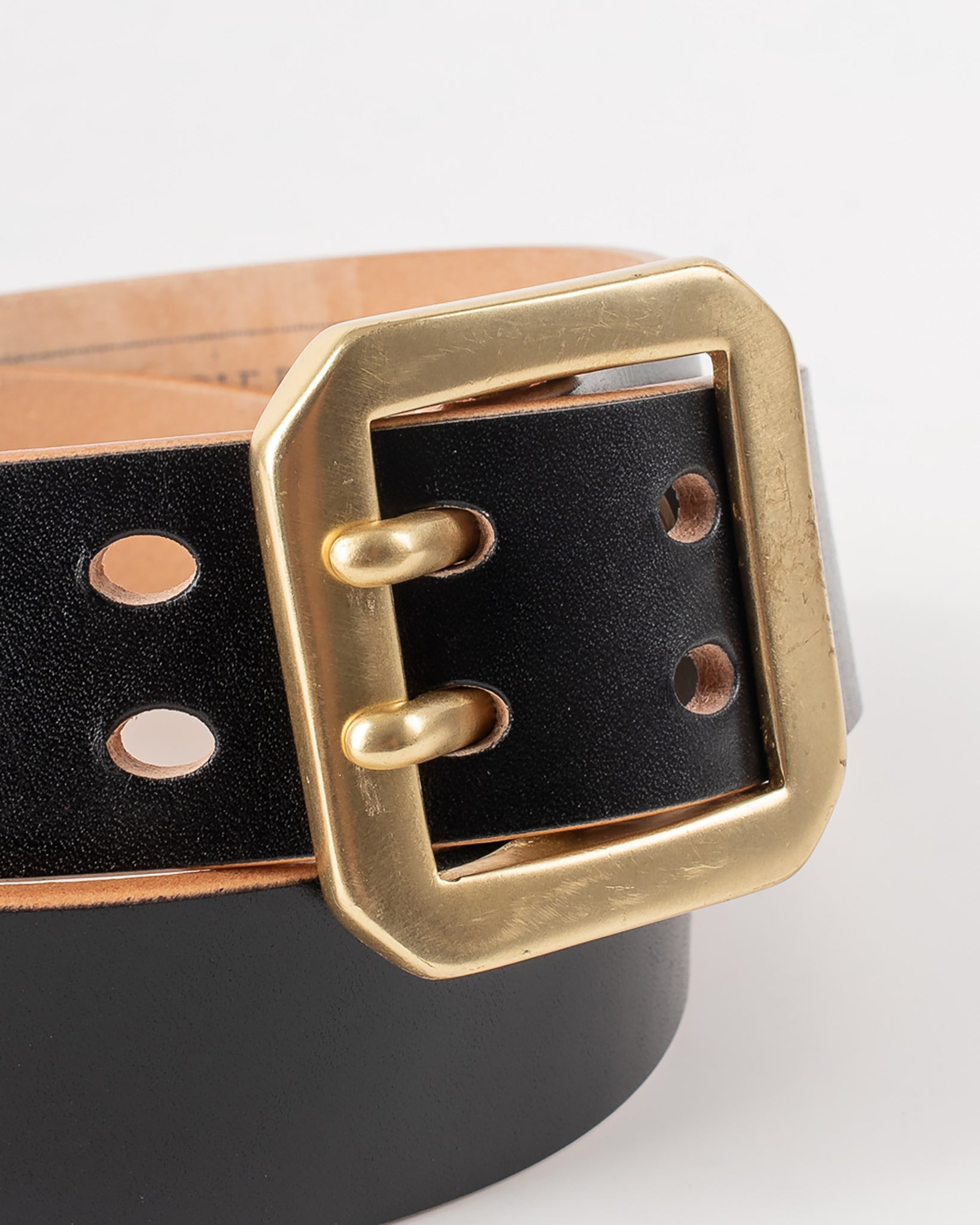 OGL-BELT-DPGAR-BLK OGL Double Prong Garrison Buckle  Leather Belt - Hand-Dyed Black - 4