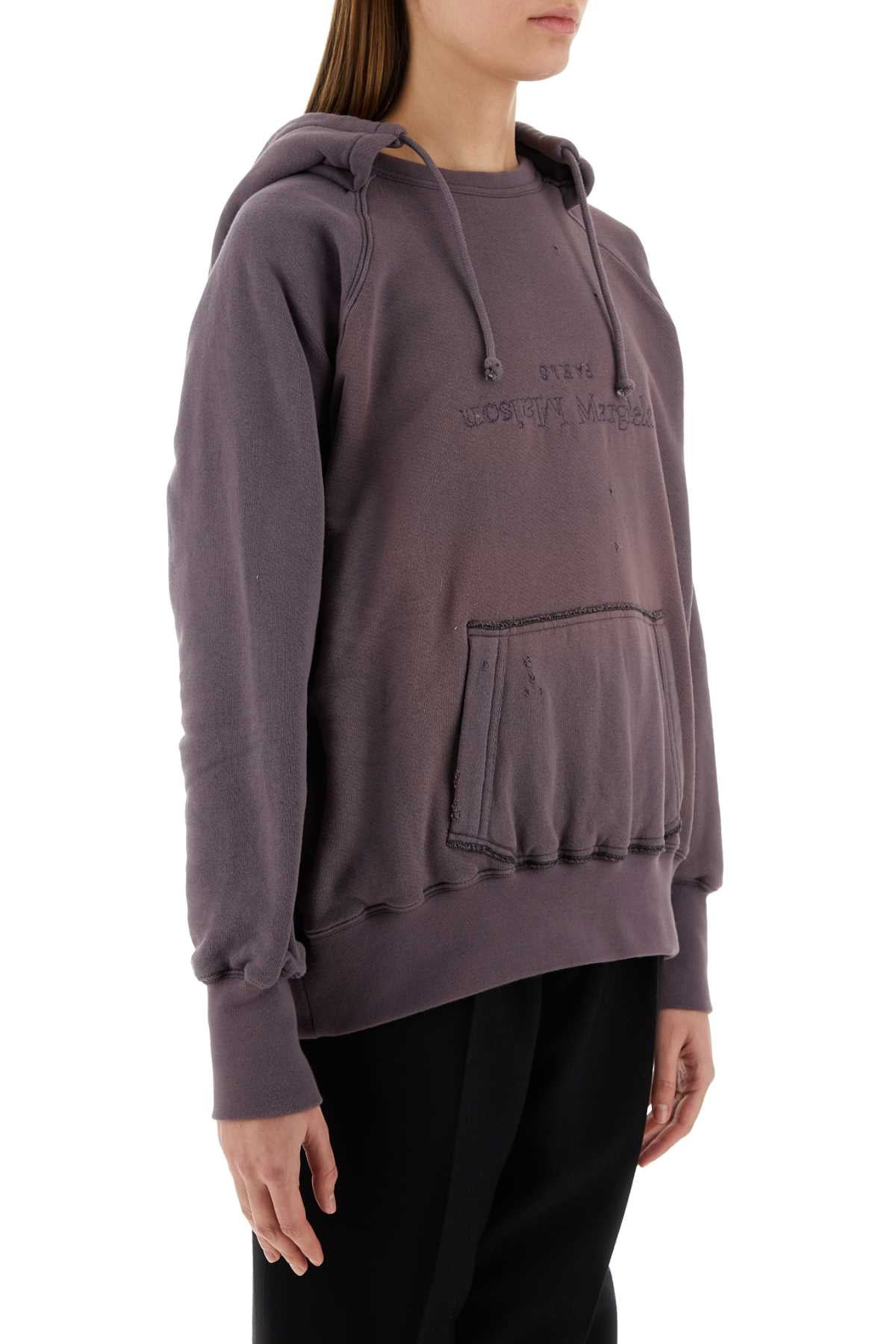 Maison Margiela Women Purple Cotton Sweatshirt - 3