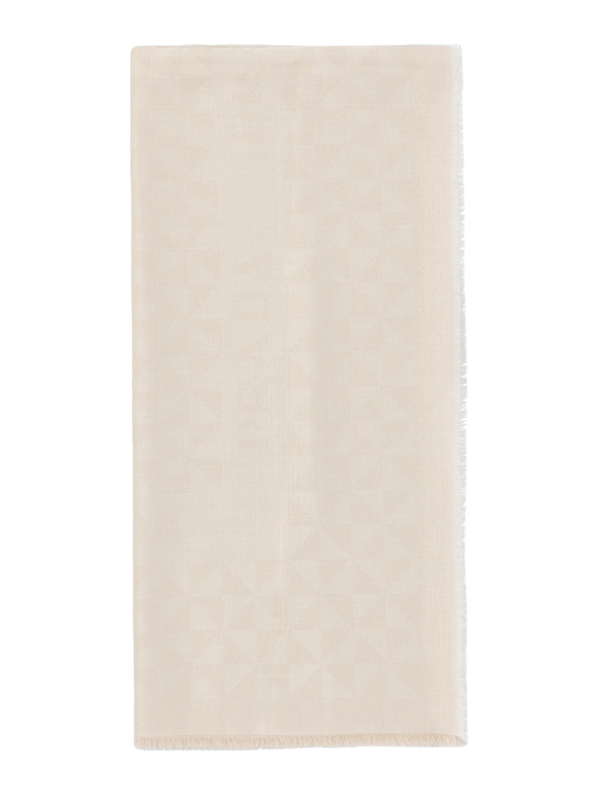 Women's Wool Silk and Cashmere Shawl - White - 1