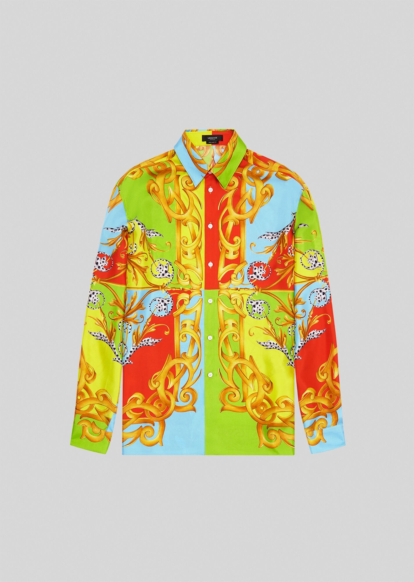 Barocco Acanthus Print Silk Shirt - 1