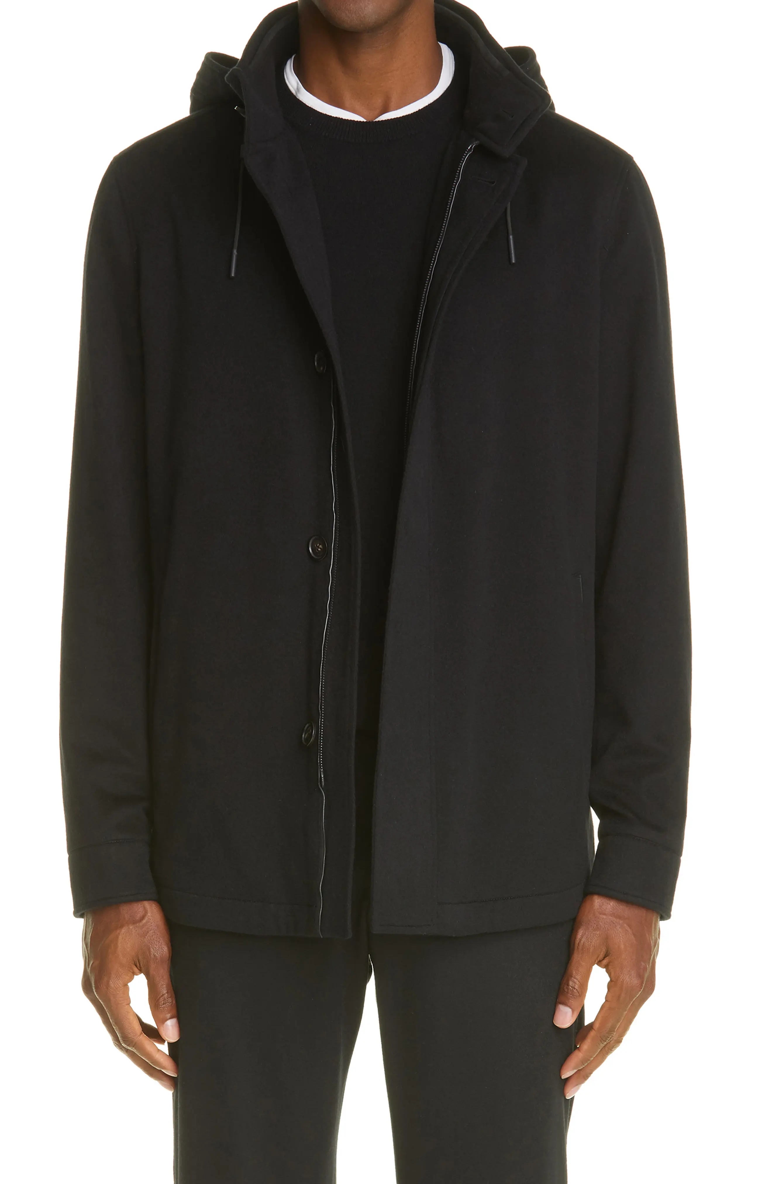 Elements Cashmere Hooded Field Jacket - 1