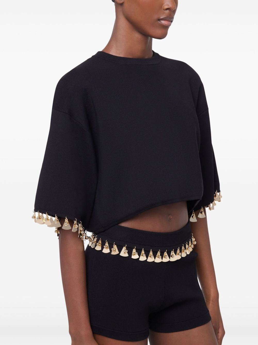 knitted cropped T-shirt - 5