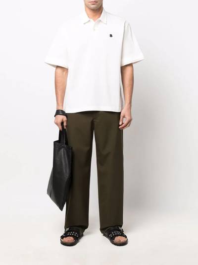 sacai logo-embroidered polo shirt outlook