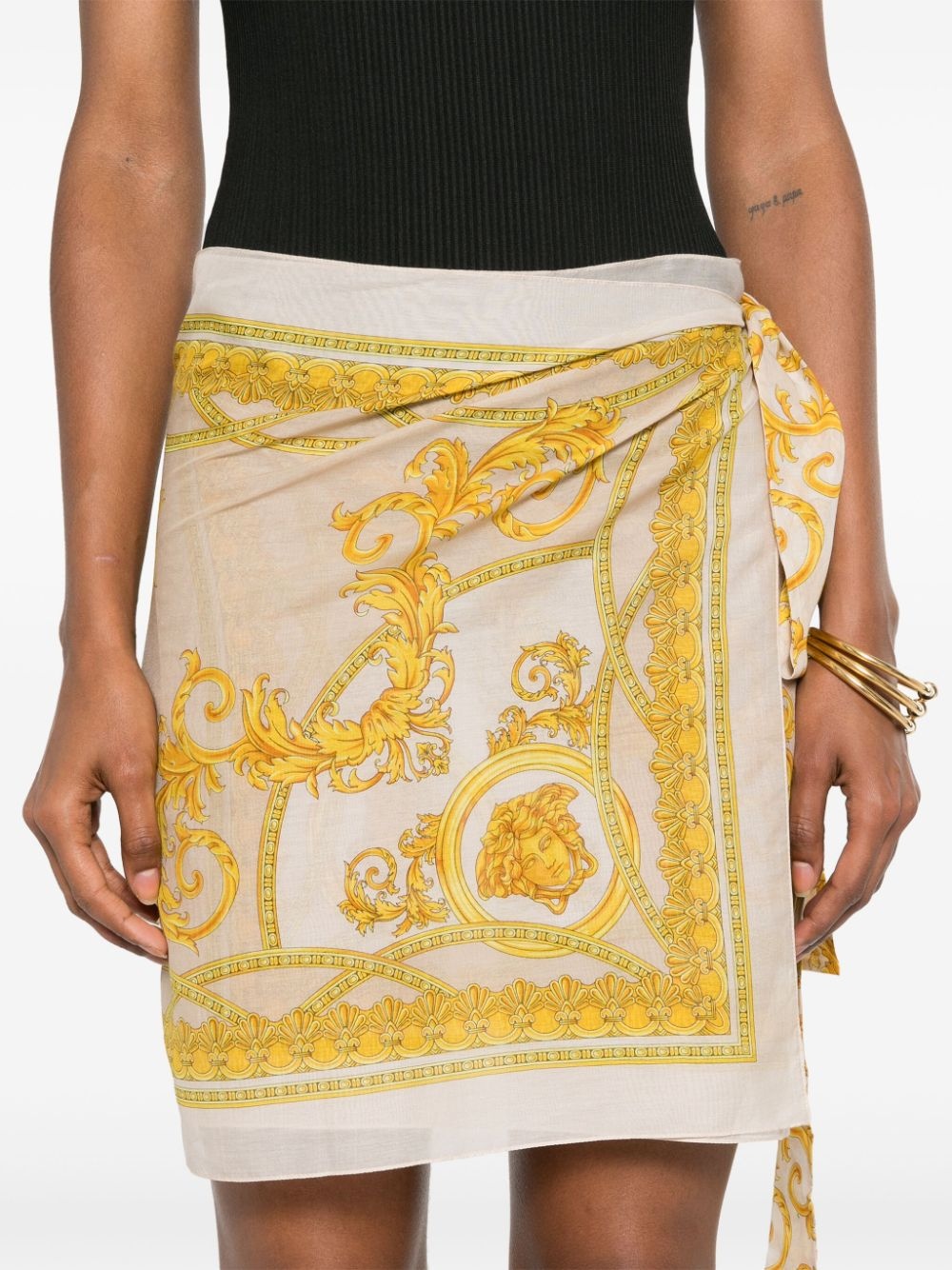 Barocco-print beach cover-up - 5