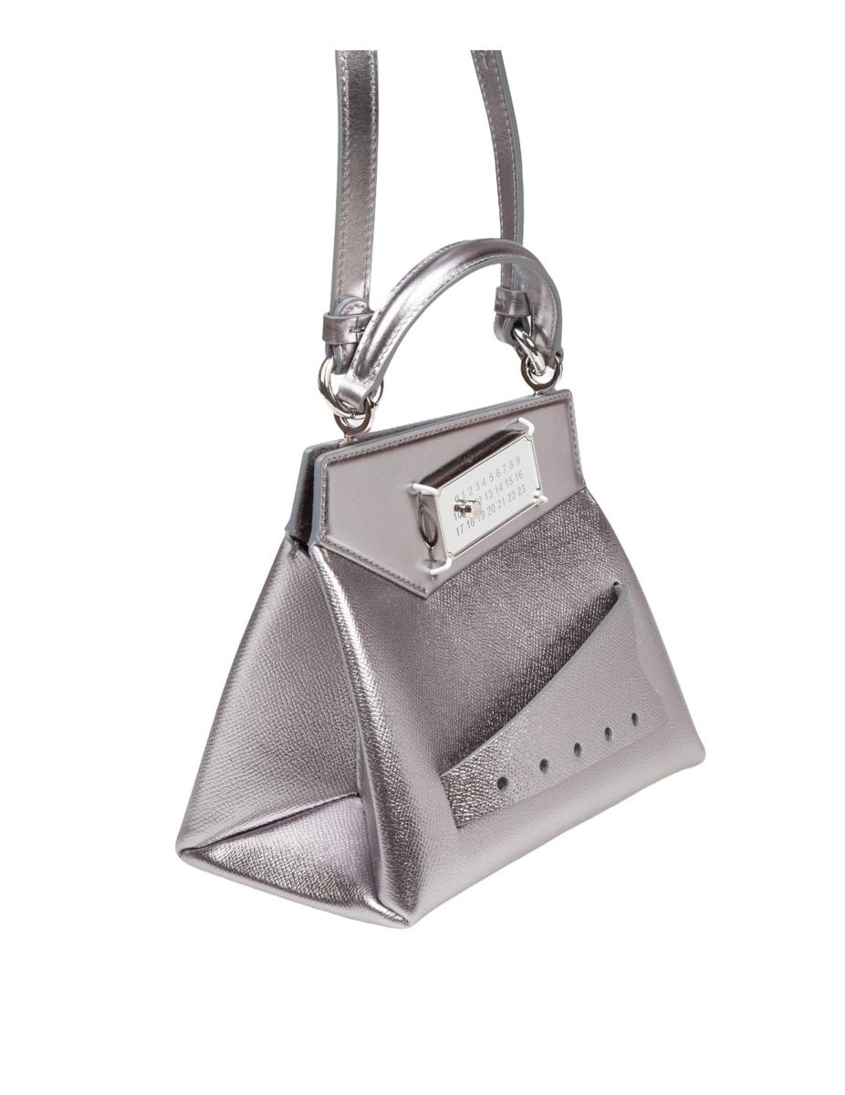 Maison Margiela Snatched Small Handbag In Grained Metallic Leather - 2