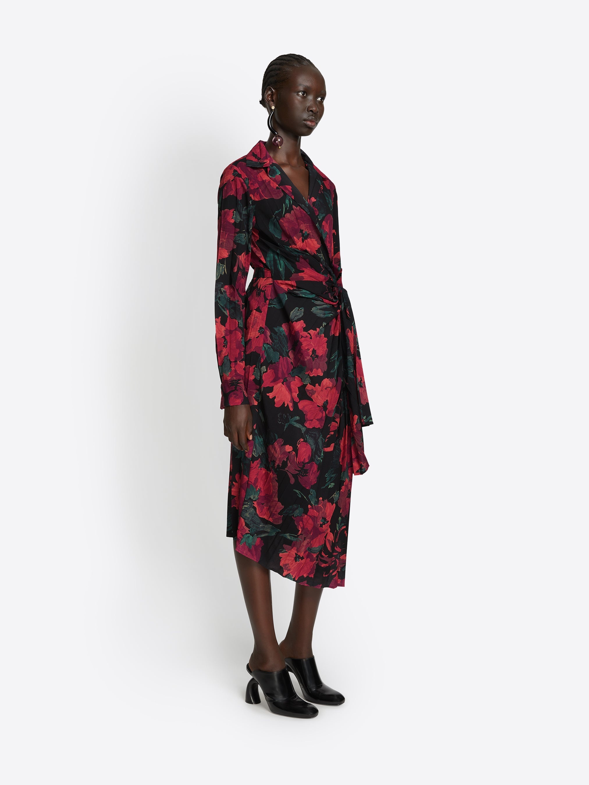 FLORAL WRAP DRESS - 3