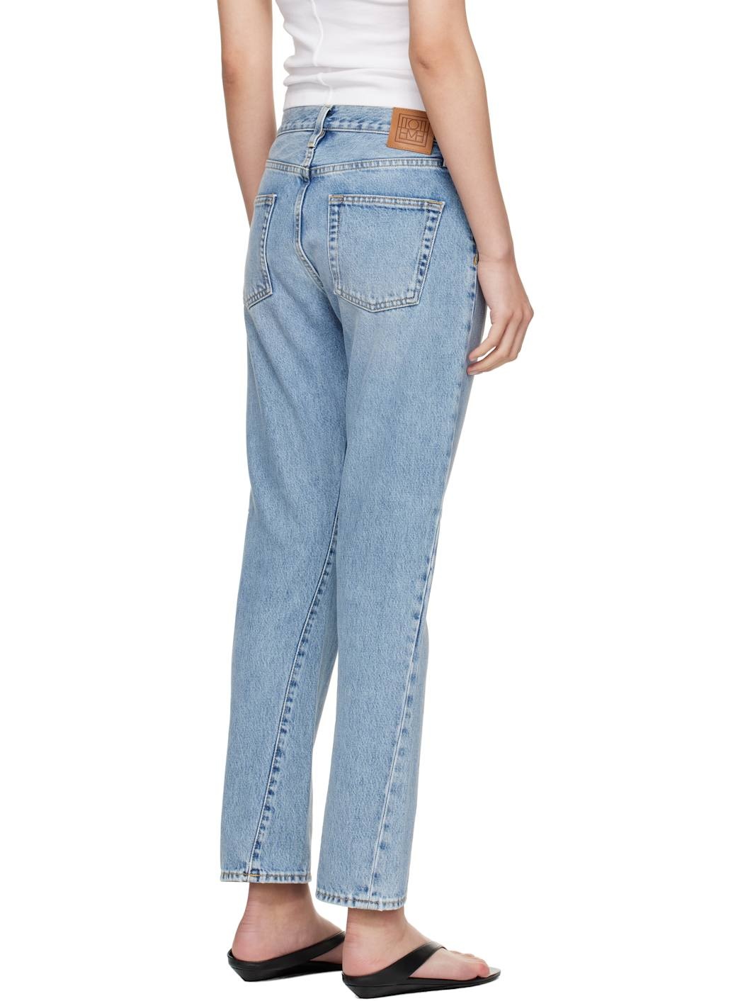 Blue Twisted Seam Jeans - 3
