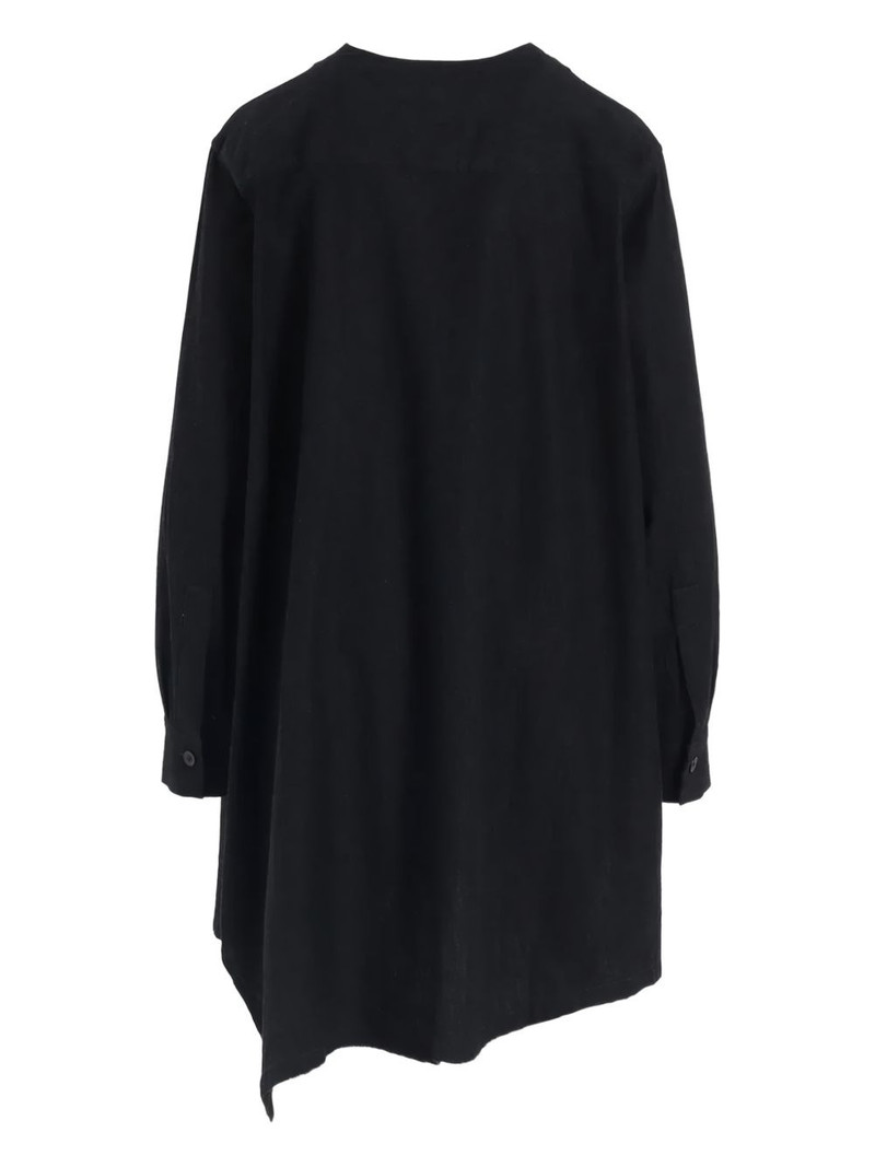 Y's button-placket asymmetric blouse outlook