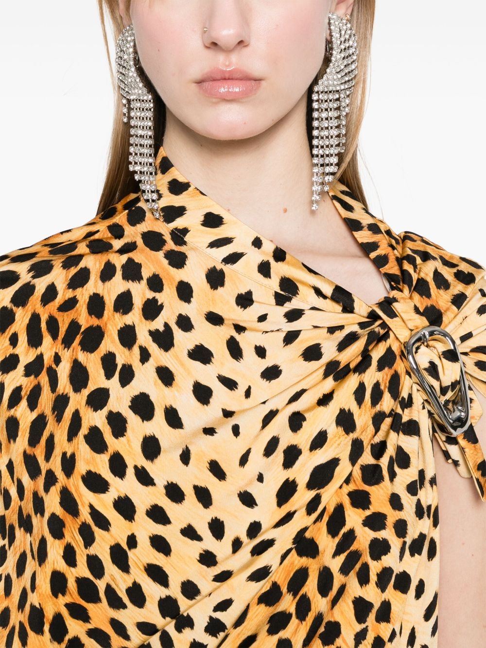 leopard-print maxi dress - 5
