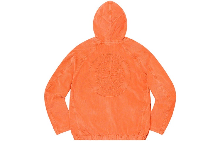 Supreme x Stone Island Corduroy Jacket 'Orange Black' SUP-FW20-296 - 2