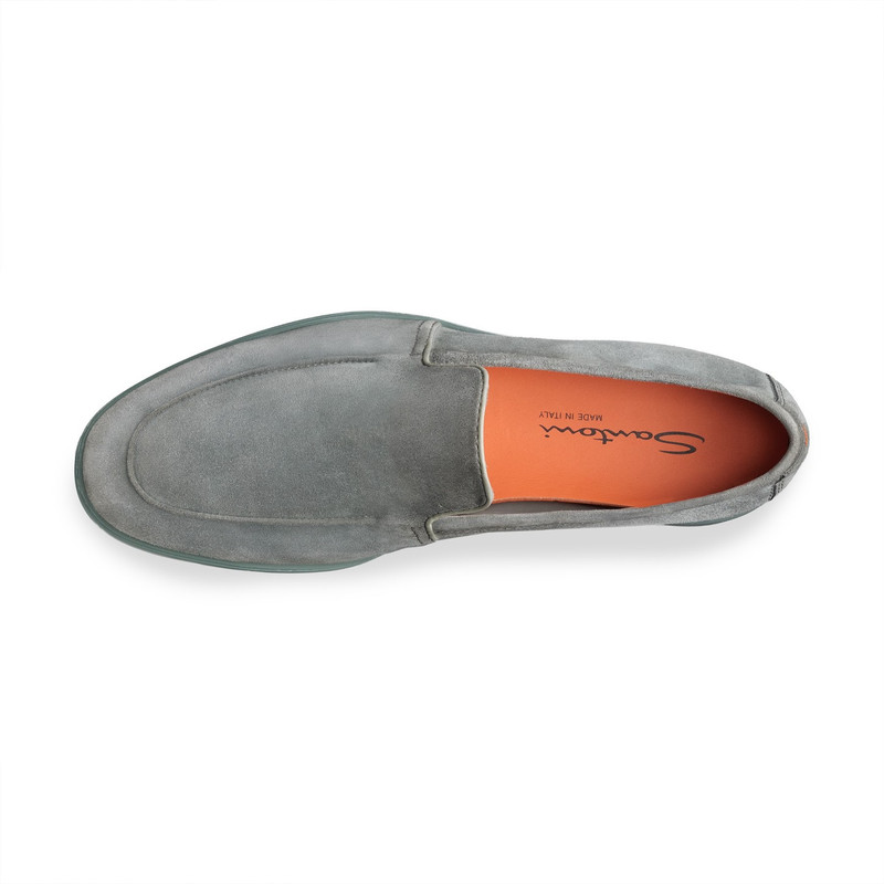 Men's green suede loafer 3