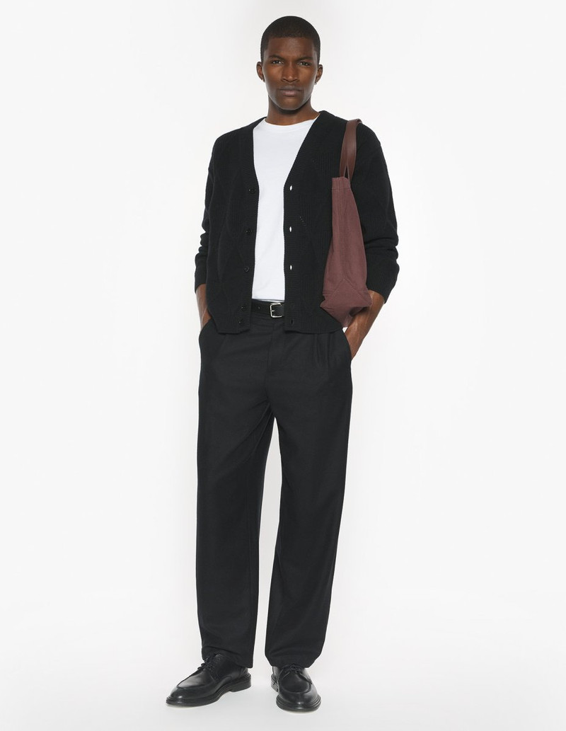 Maison Kitsuné TEXTURED WOOL ARGYLE CARDIGAN outlook