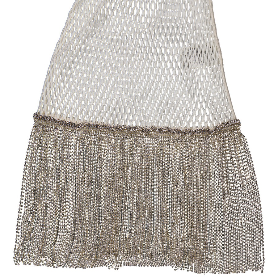 Burberry Ladies White Osanna Fishnet Dress - 6
