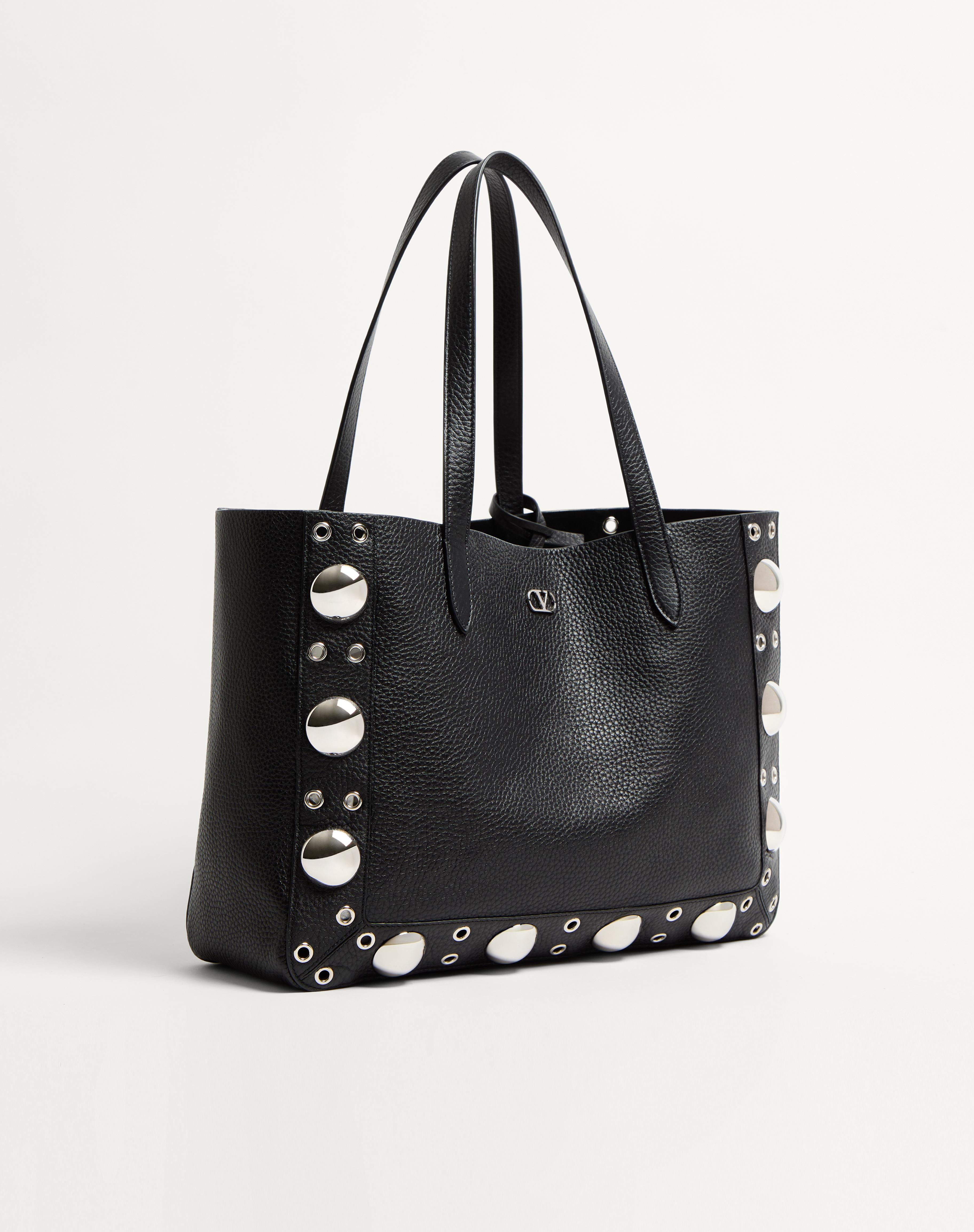 VALENTINO GARAVANI NELLCÔTE MEDIUM SHOPPING BAG IN GRAINY CALFSKIN - 3