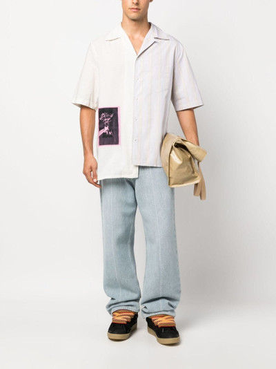 Lanvin asymmetric patchwork cotton shirt outlook