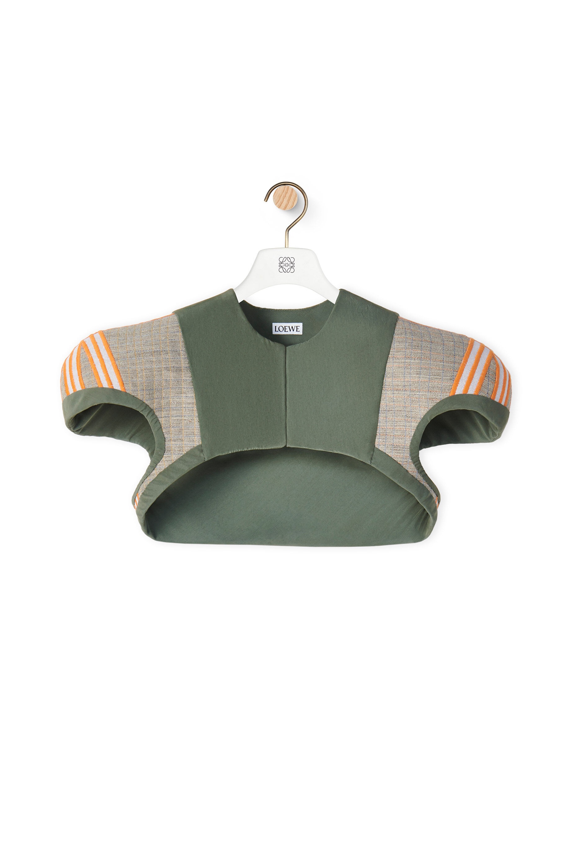 Epaulette top in cotton, wool and silk - 1