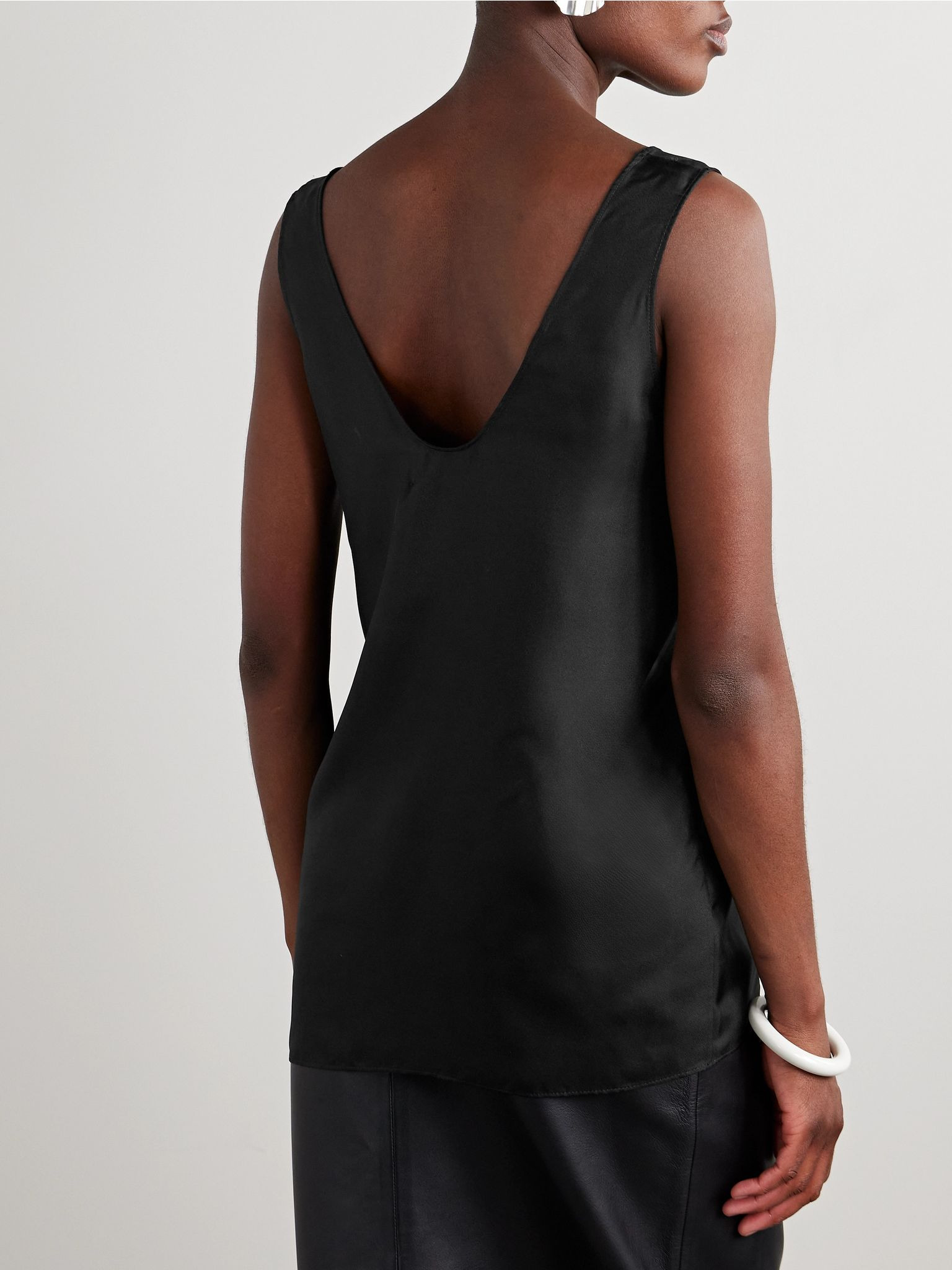 Silk-twill tank Black - 3