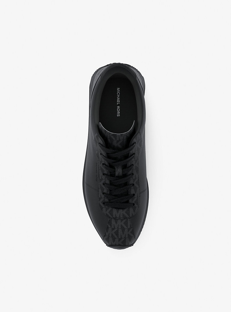 Rhodes Signature Logo and Leather Trainer 5