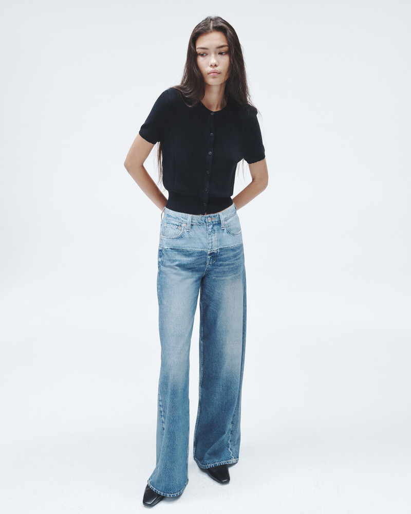 Miramar Sofie Full Length Wide-Leg Trompe L'oeil Cotton Pant - 1