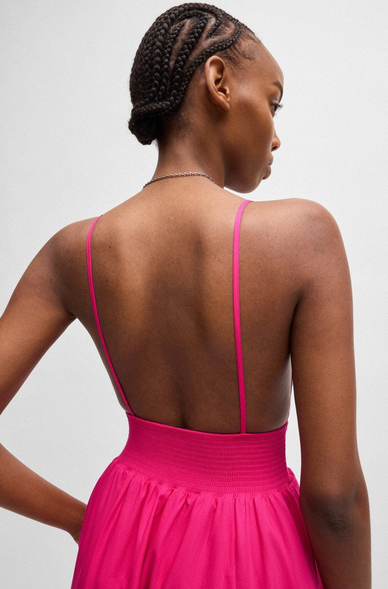 STRAPPY MAXI DRESS IN LIGHTWEIGHT COTTON WITH SMOCKED TRIM 6